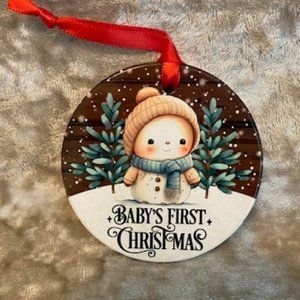 Ceramic Christmas Ornament - Baby's 1st Christmas